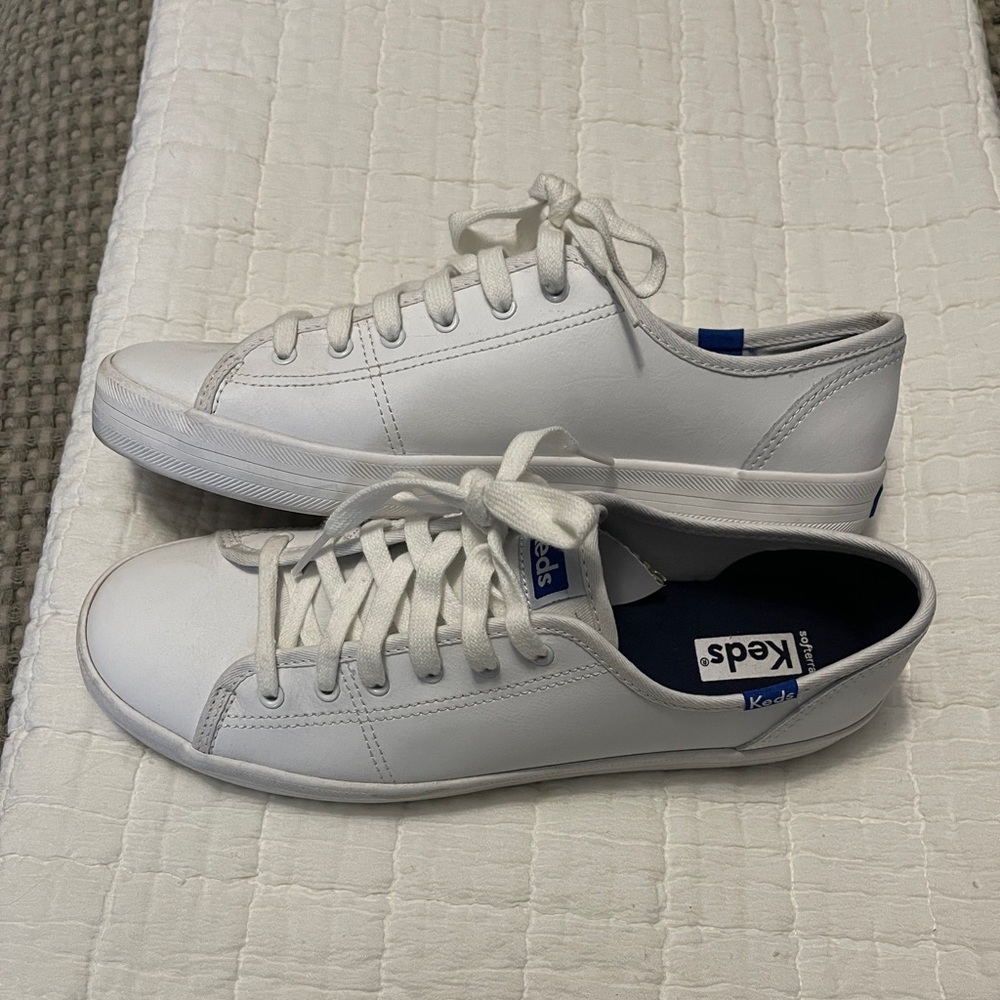 Keds like new white leather kickstart size 9.5